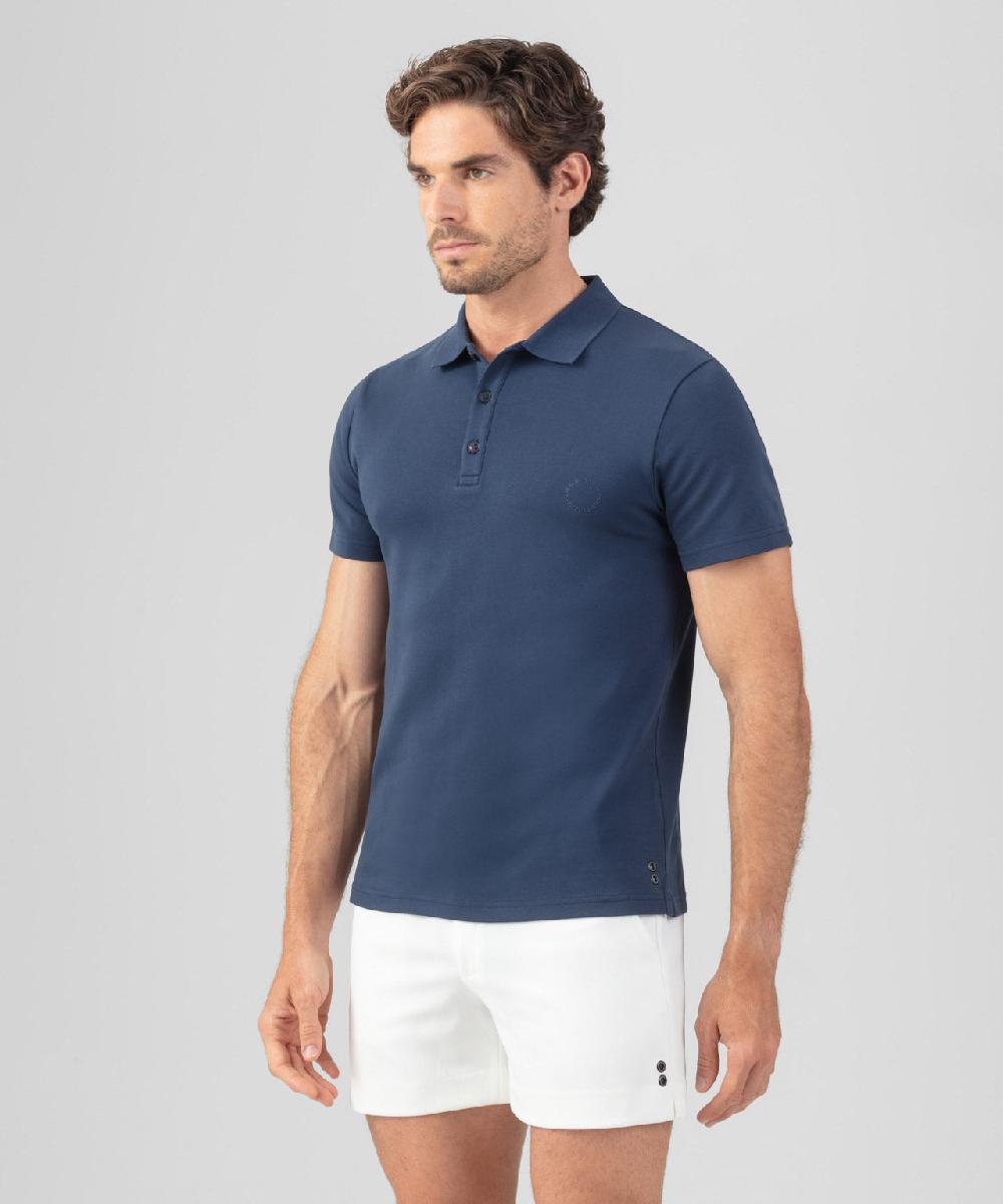 Ron Dorff Polo En Coton épais Bleu Océan