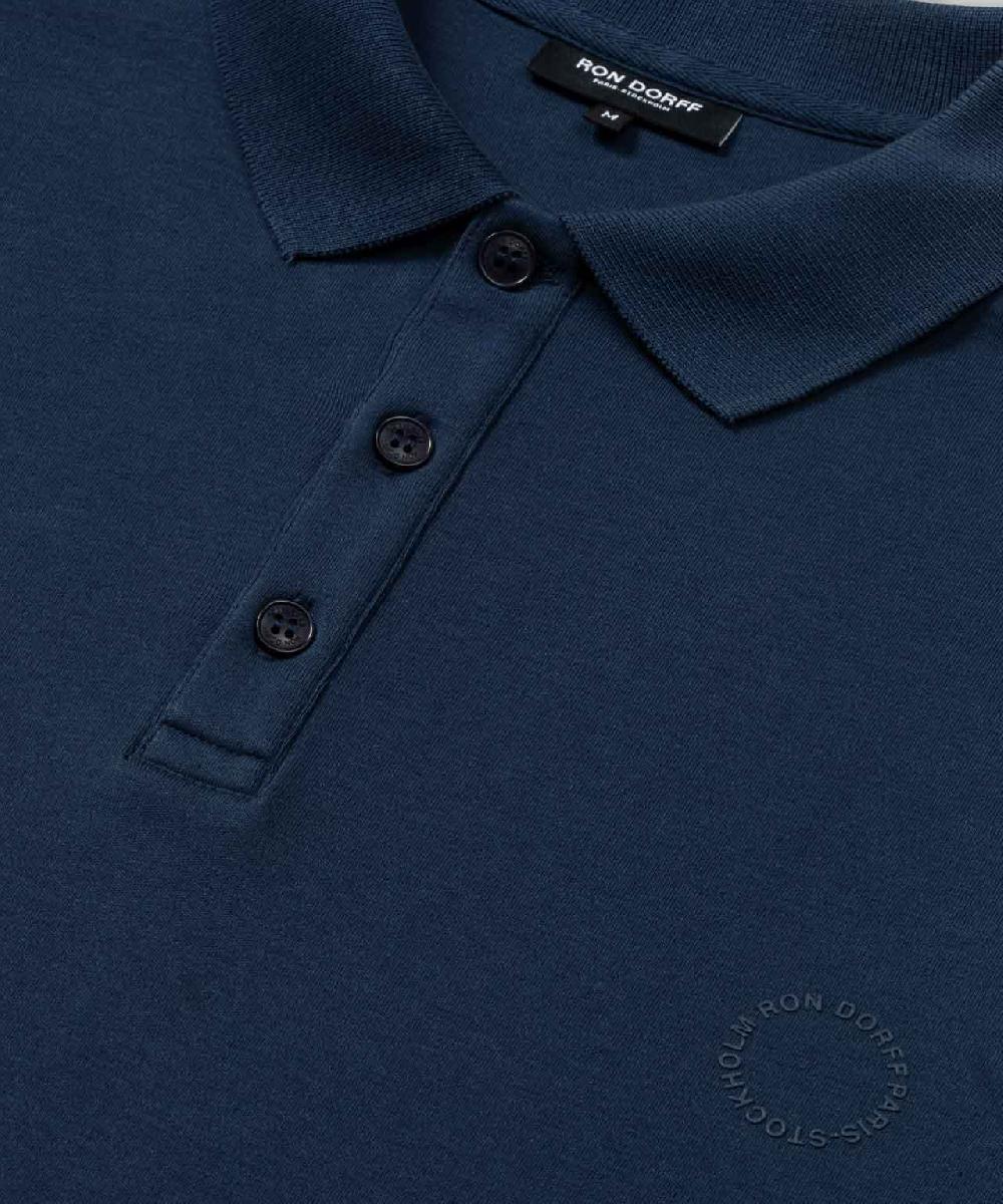 Ron Dorff Polo En Coton épais Bleu Océan