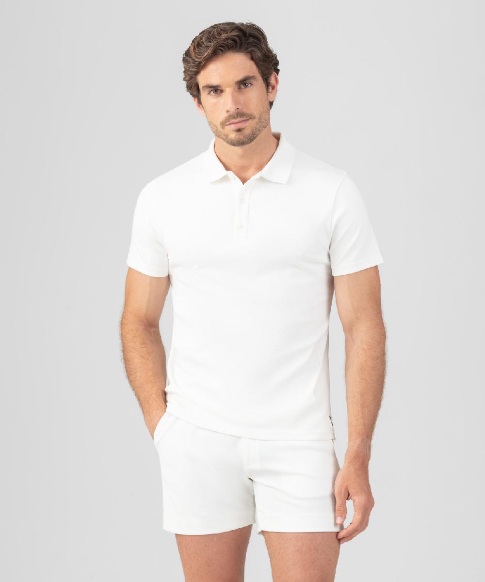 ron dorff Polo en coton épais Écru