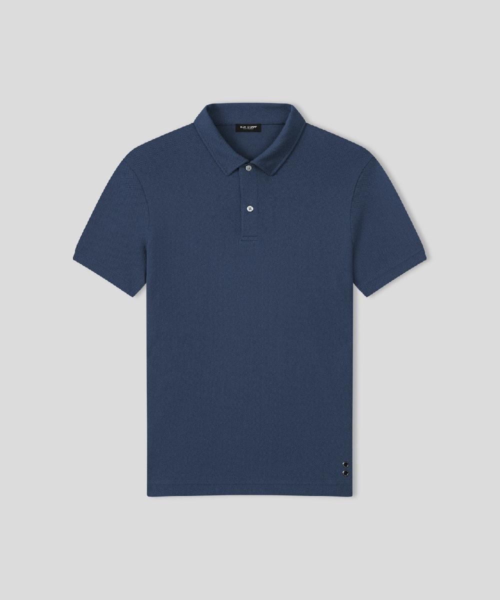 ron Dorff Polo En Filet De Coton Bleu Océan