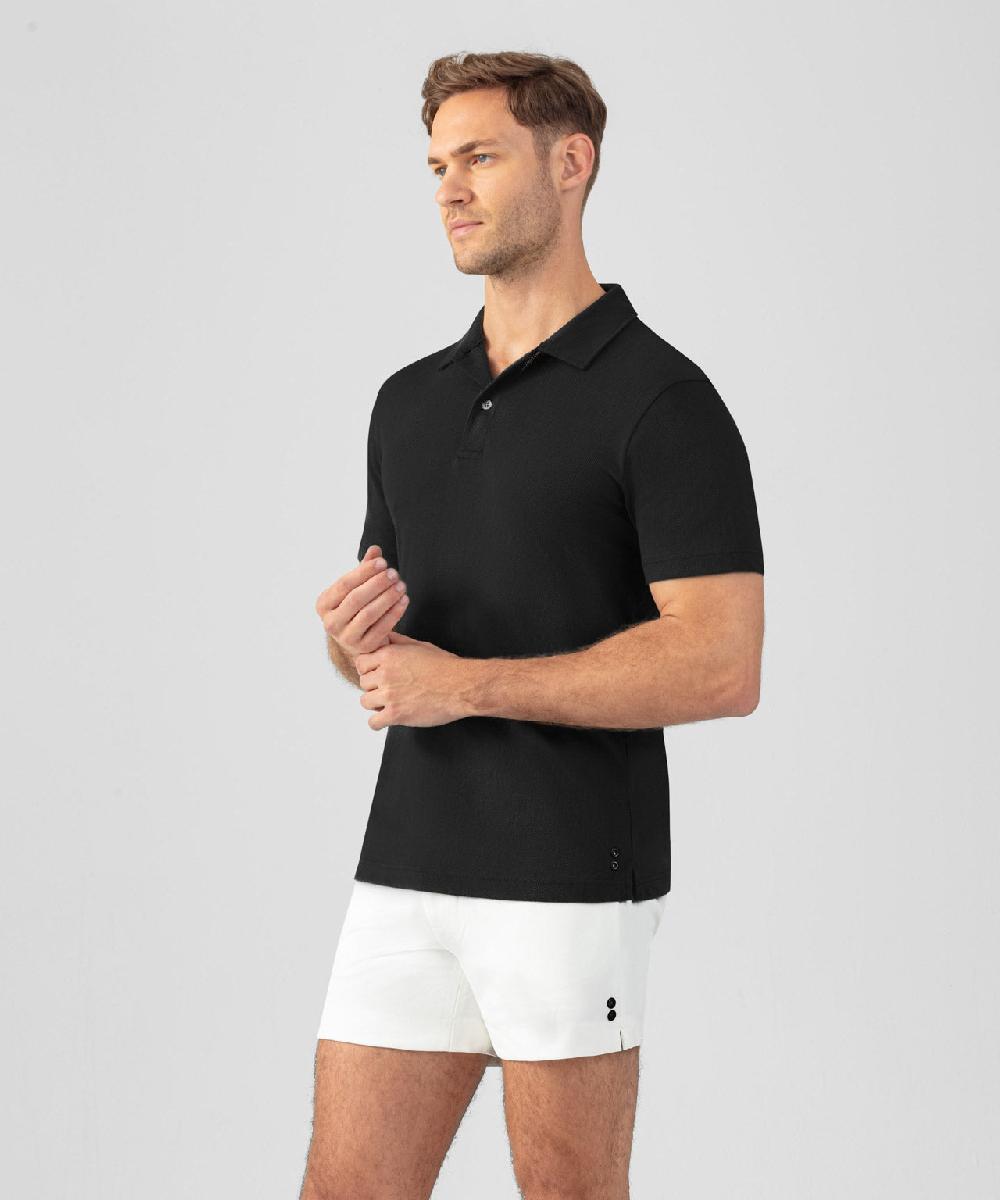 Ron Dorff Polo En Filet De Coton Noir