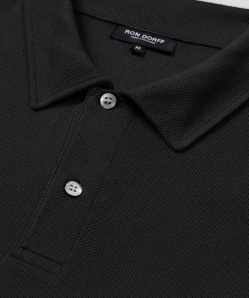 Ron Dorff Polo En Filet De Coton Noir