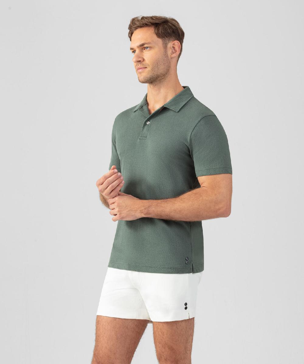 Ron Dorff Polo En Filet De Coton Vert Ombré