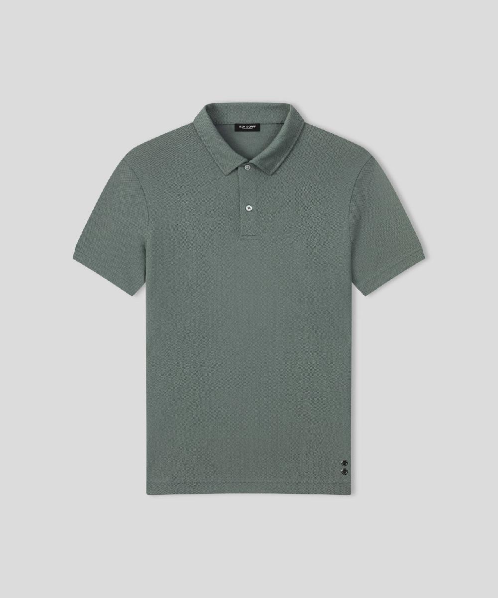 Ron Dorff Polo En Filet De Coton Vert Ombré
