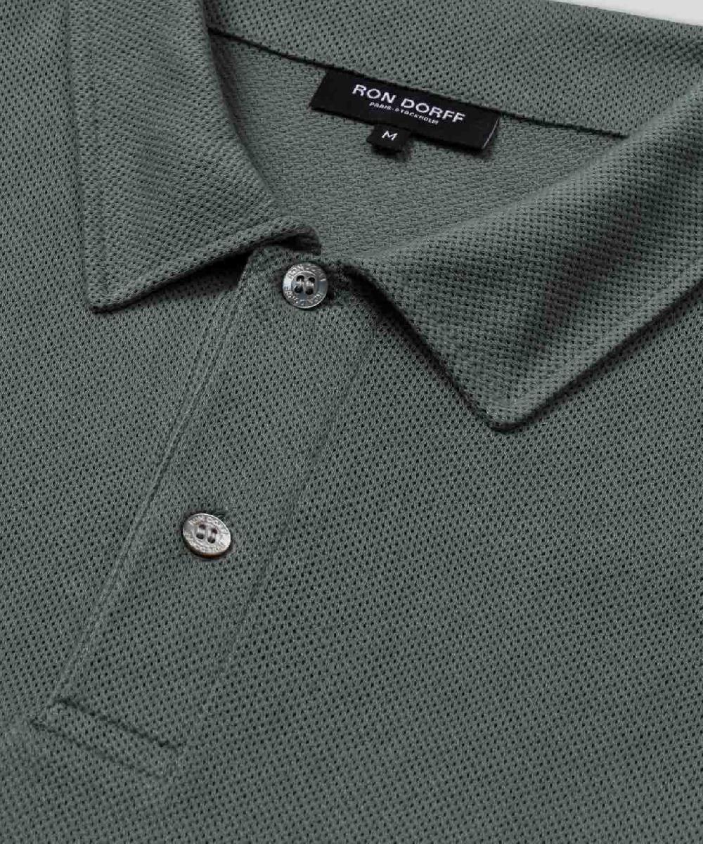 Ron Dorff Polo En Filet De Coton Vert Ombré