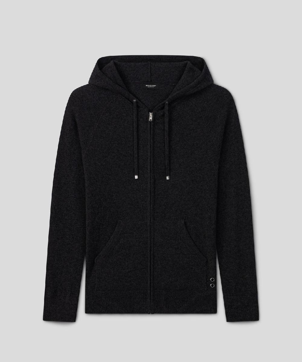 Ron Dorff Pull à Capuche Zippée En Cachemire Noir