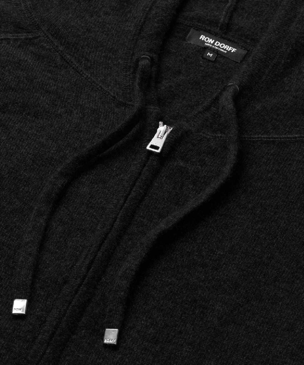 Ron Dorff Pull à Capuche Zippée En Cachemire Noir