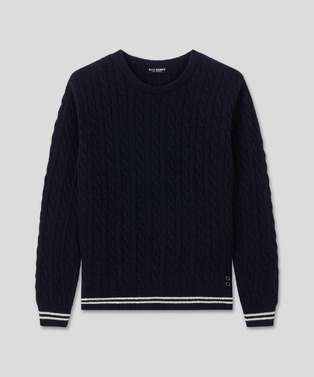 Ron Dorff Pull En Laine Et Cachemire Bleu Marine