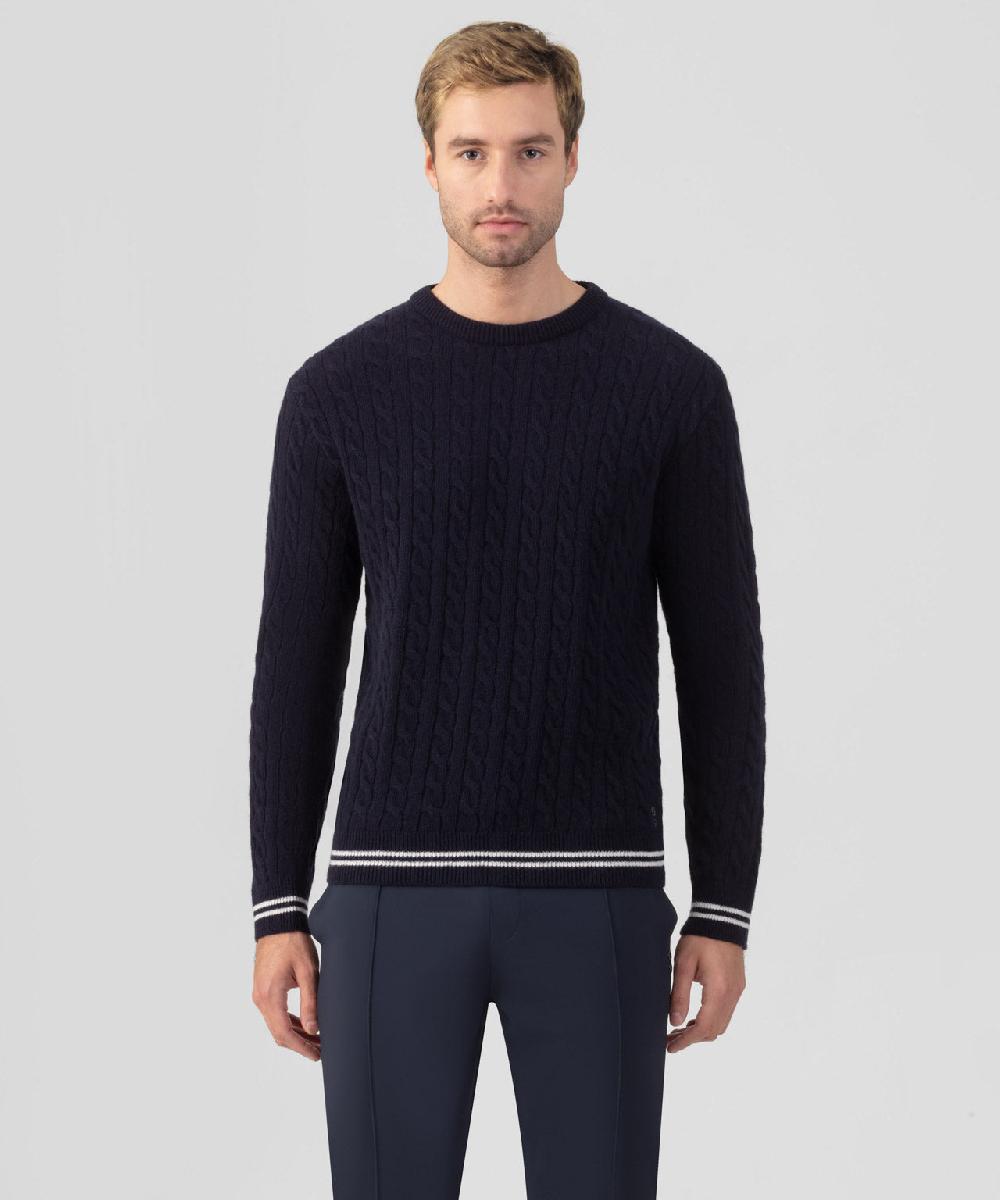 ron dorff Pull en laine et cachemire Bleu marine