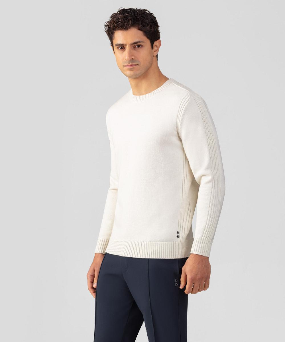 Ron Dorff Pull En Laine Et Coton Écru