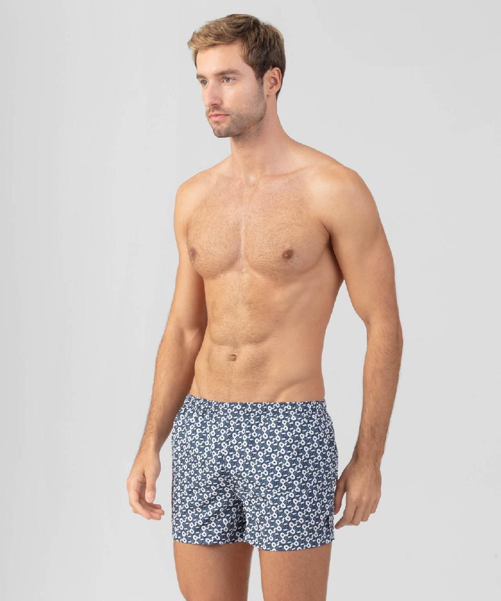Ron Dorff Short De Bain à Motif RD Bleu Marine