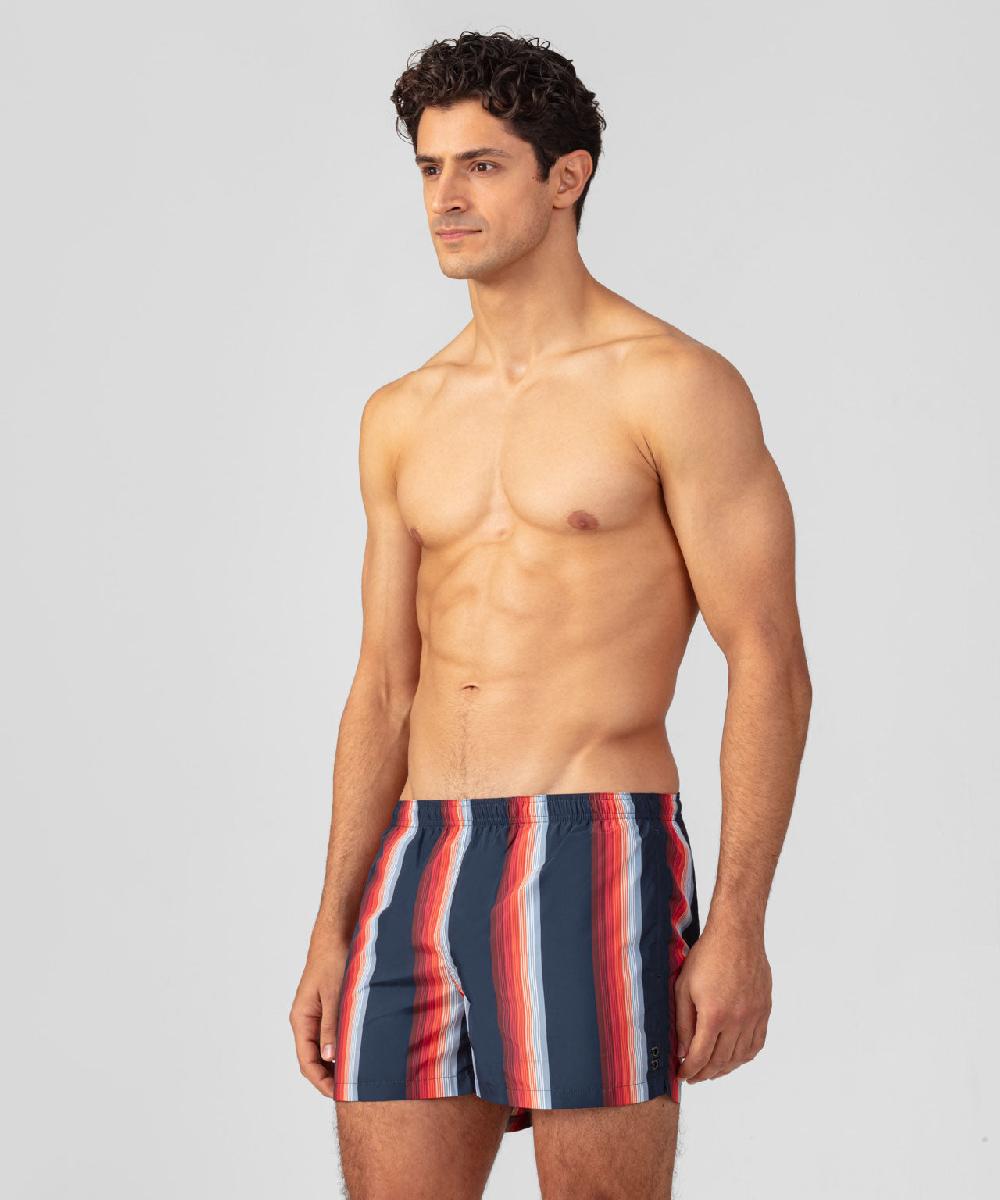 Ron Dorff Short De Bain à Rayures Bleu Marine