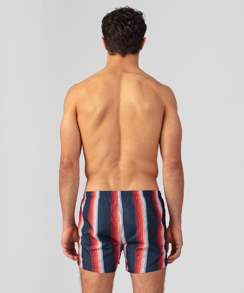 Ron Dorff Short De Bain à Rayures Bleu Marine