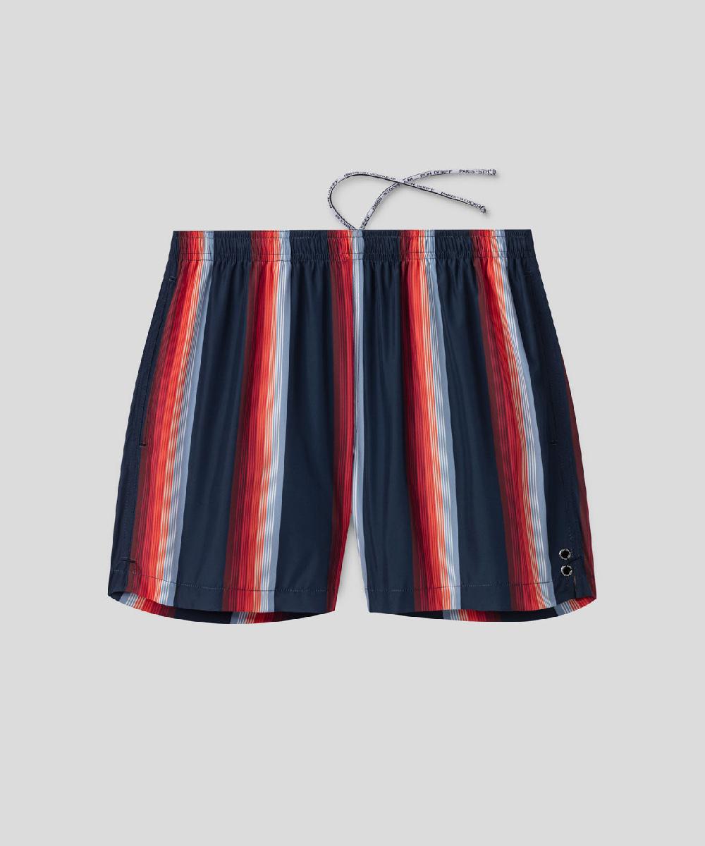 Ron Dorff Short De Bain à Rayures Bleu Marine