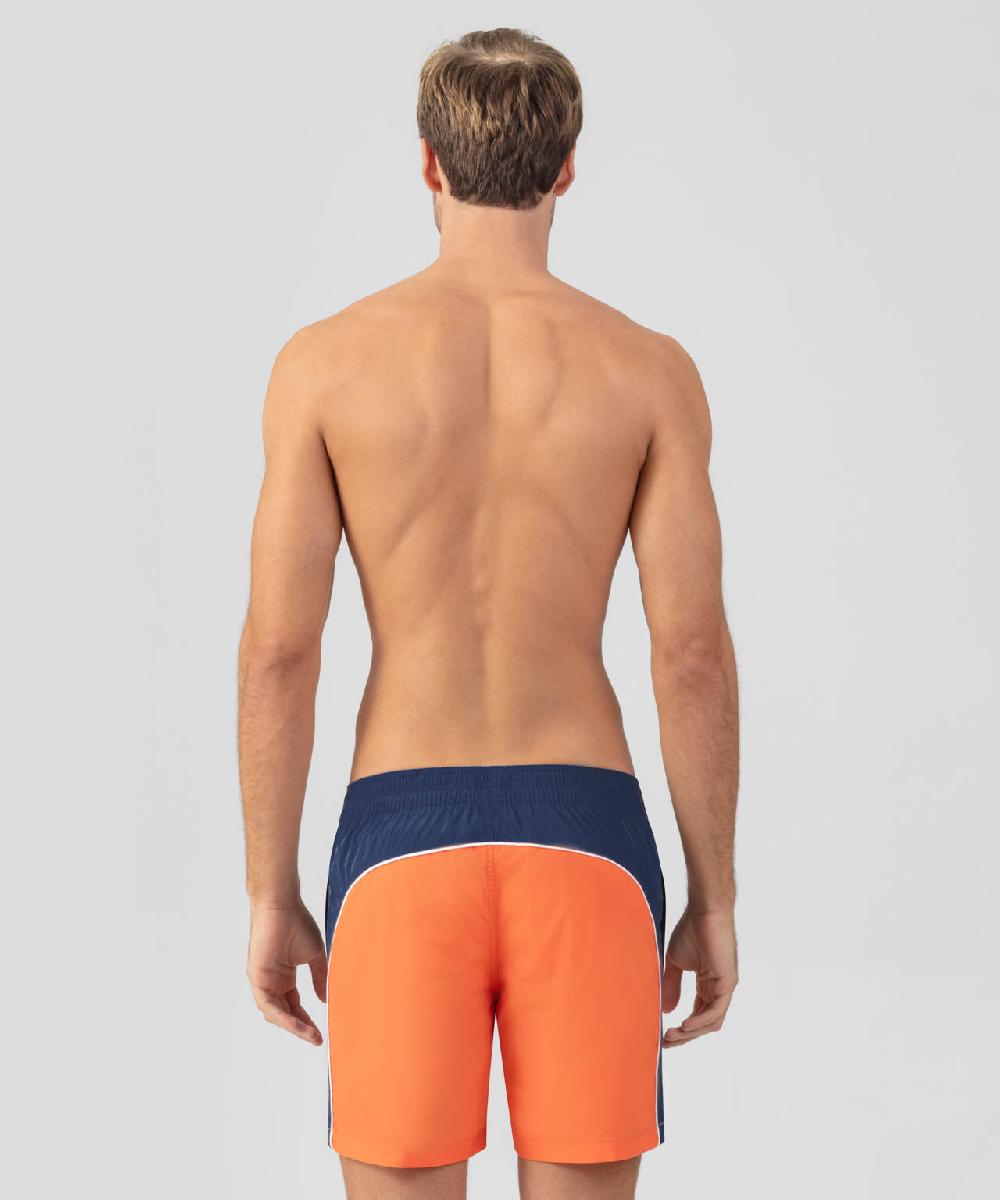 Ron Dorff Short De Bain Bleu Marine/orange Foncé