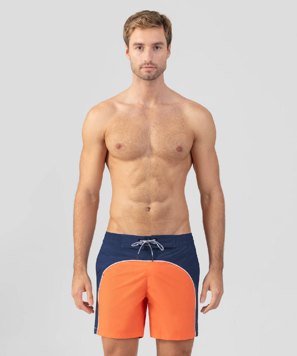 ron dorff Short de bain Bleu marine/orange foncé