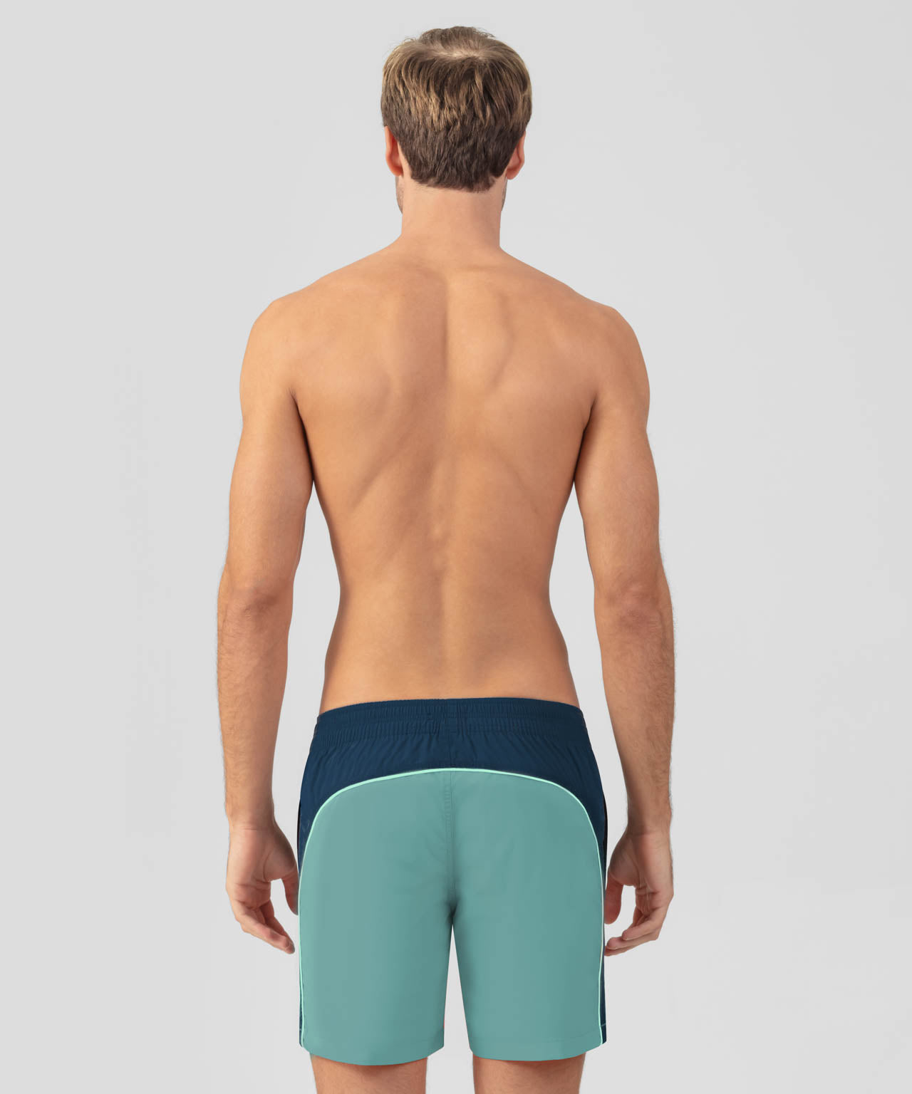 Ron Dorff Short De Bain Bleu Profond/vert De Gris