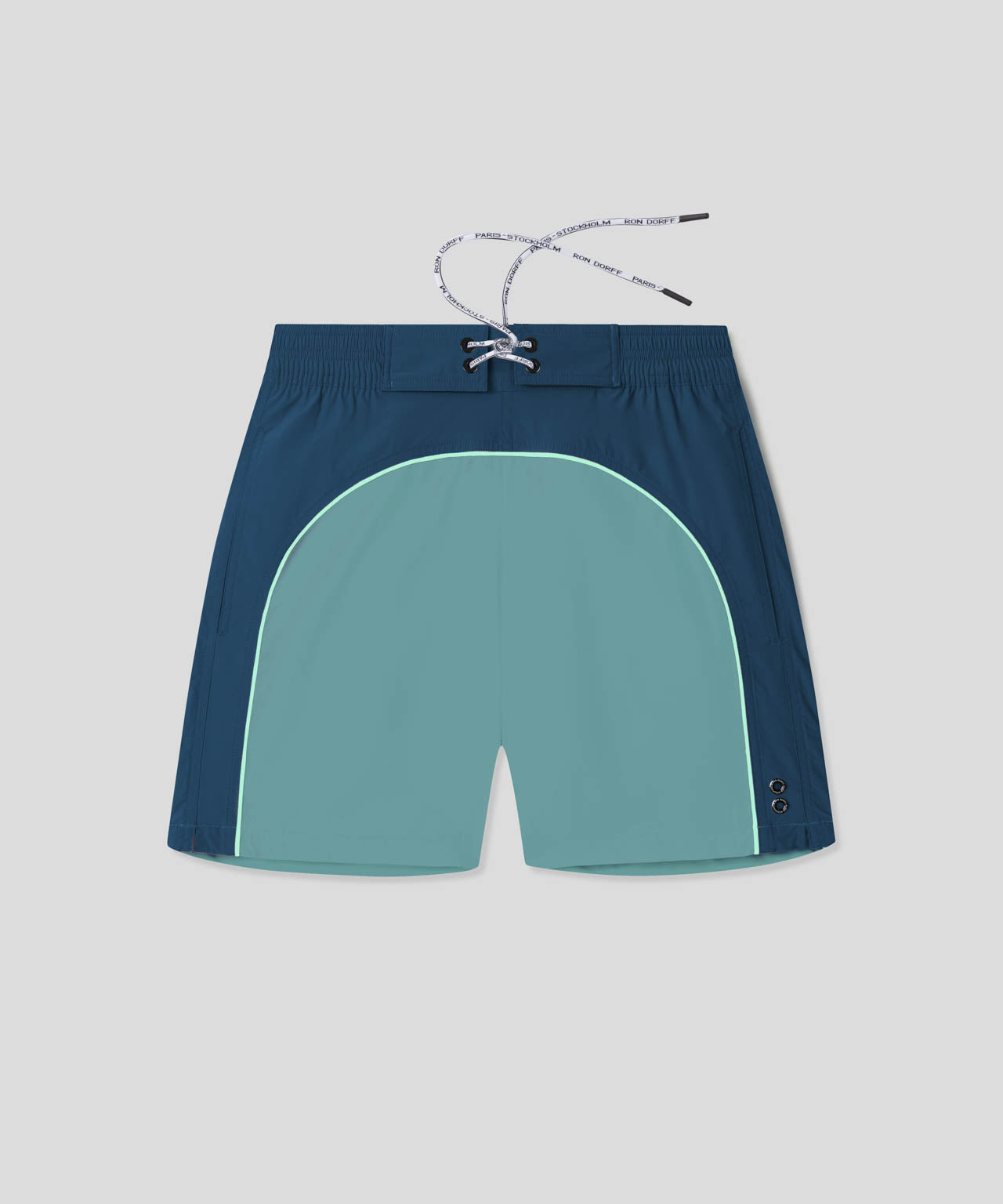 Ron Dorff Short De Bain Bleu Profond/vert De Gris