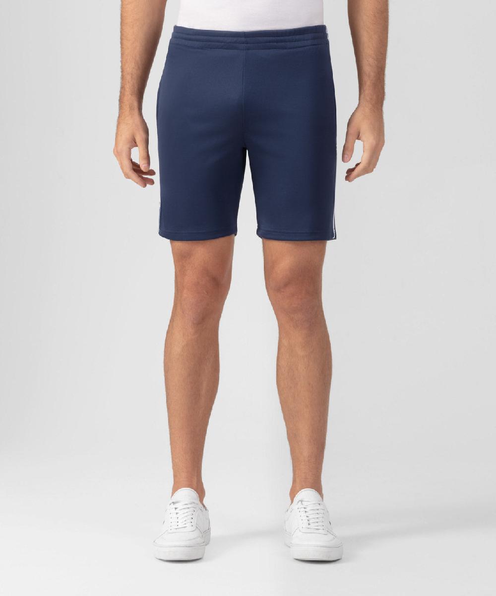 ron dorff Short en coton avec passepoil Bleu océan