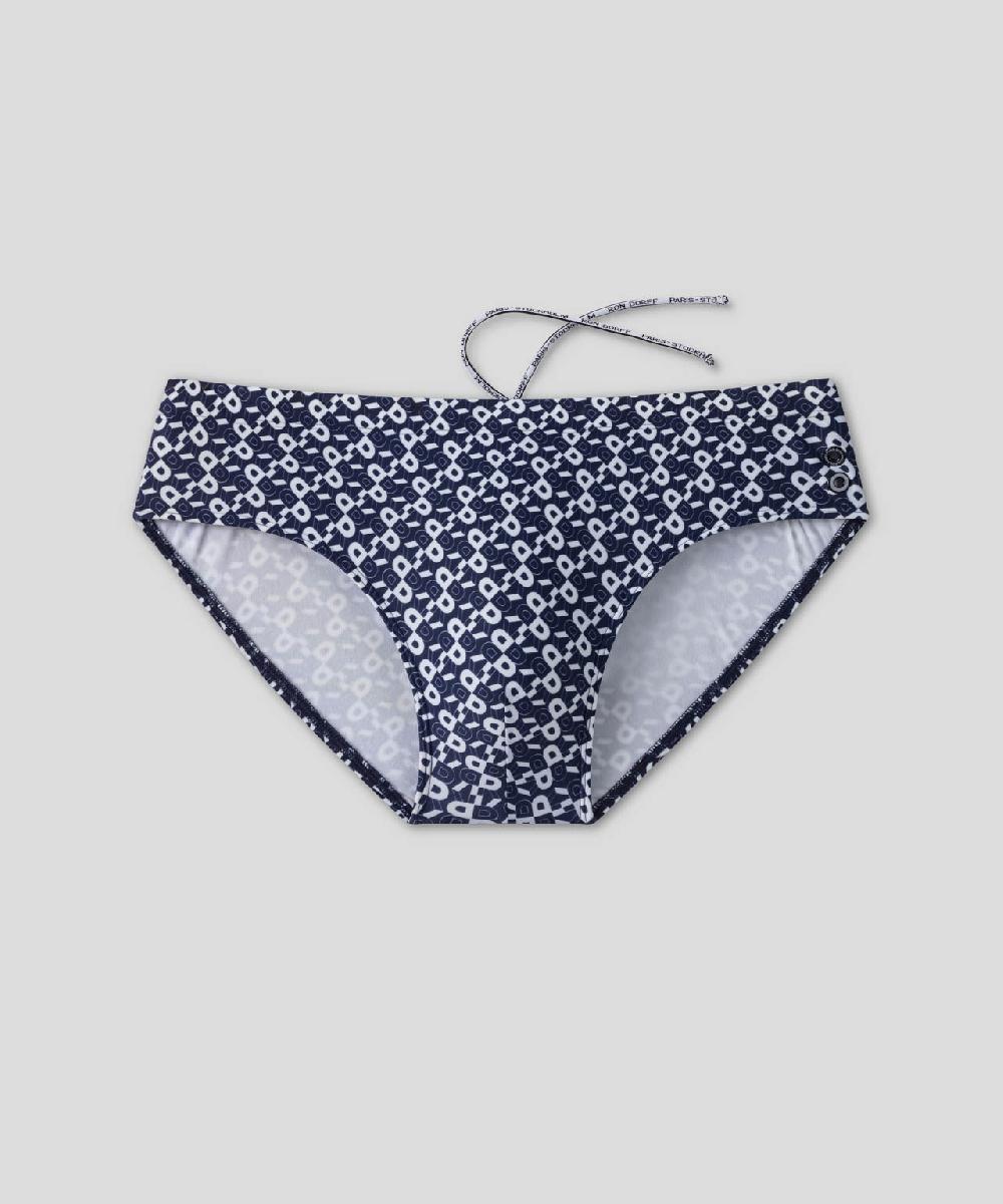 Ron Dorff Slip De Bain à Motif RD Bleu Marine