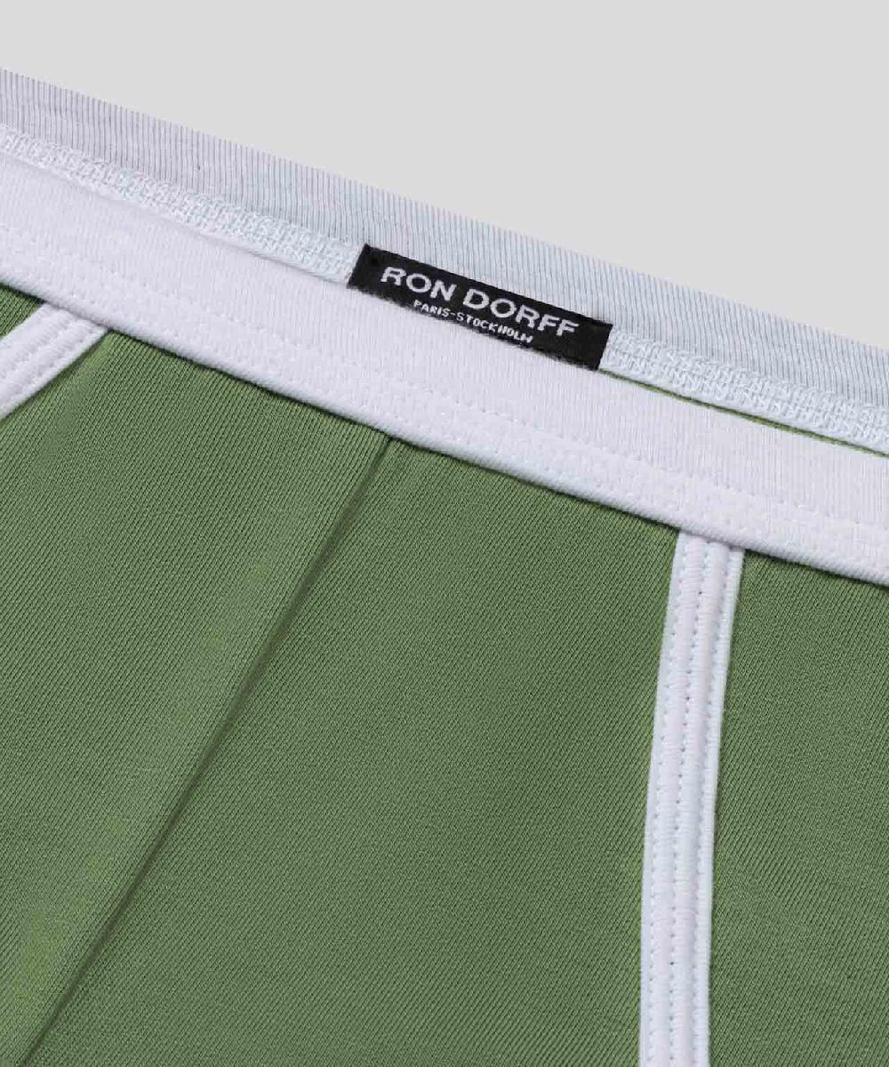 Ron Dorff Slip Y-Front à Bandes Vert Cactus