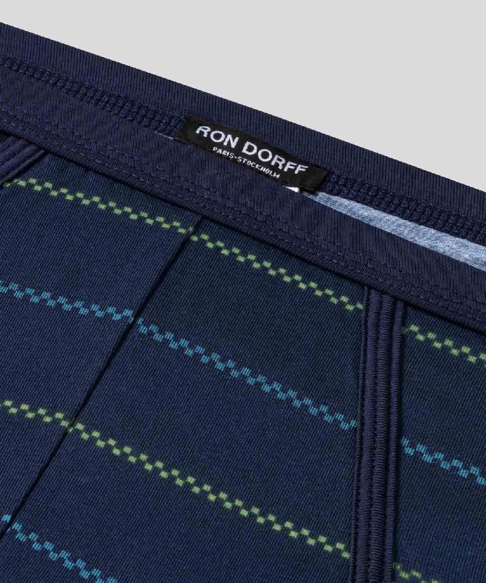 Ron Dorff Slip Y-Front à Motif Nordique Bleu Océan