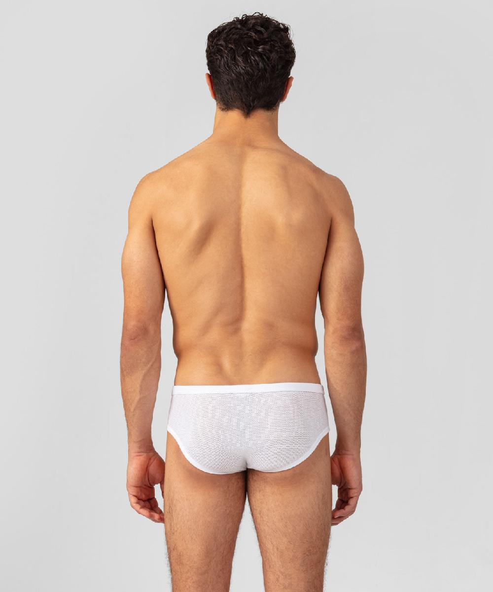 Ron Dorff Slip Y-front En Filet De Coton Blanc