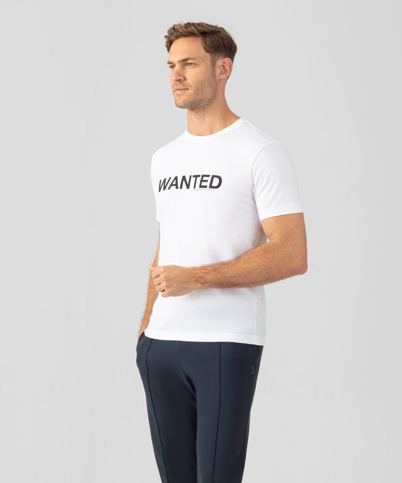 Ron Dorff T-shirt En Coton Organique "WANTED" Blanc