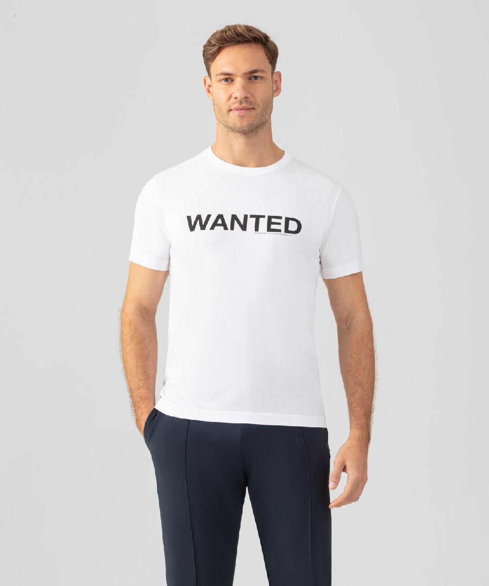 ron dorff T-shirt en coton organique "WANTED" Blanc