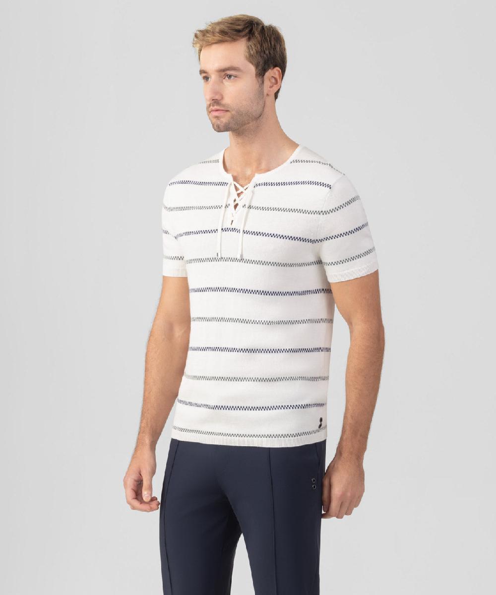 Ron Dorff T-shirt En Maille à Motif Nordique Écru