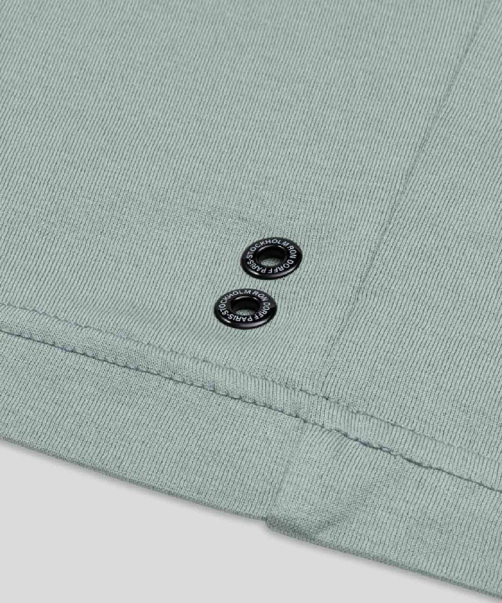 Ron Dorff T-shirt Eyelet Edition Vert De Gris