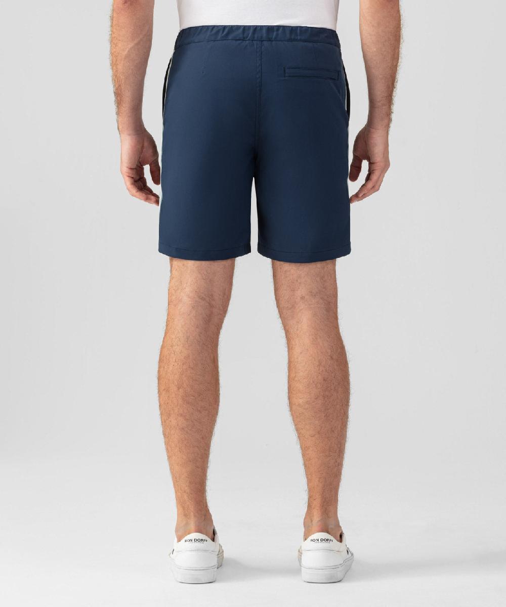 Ron Dorff Short Chino Sport à Bandes Latérales Bleu Océan