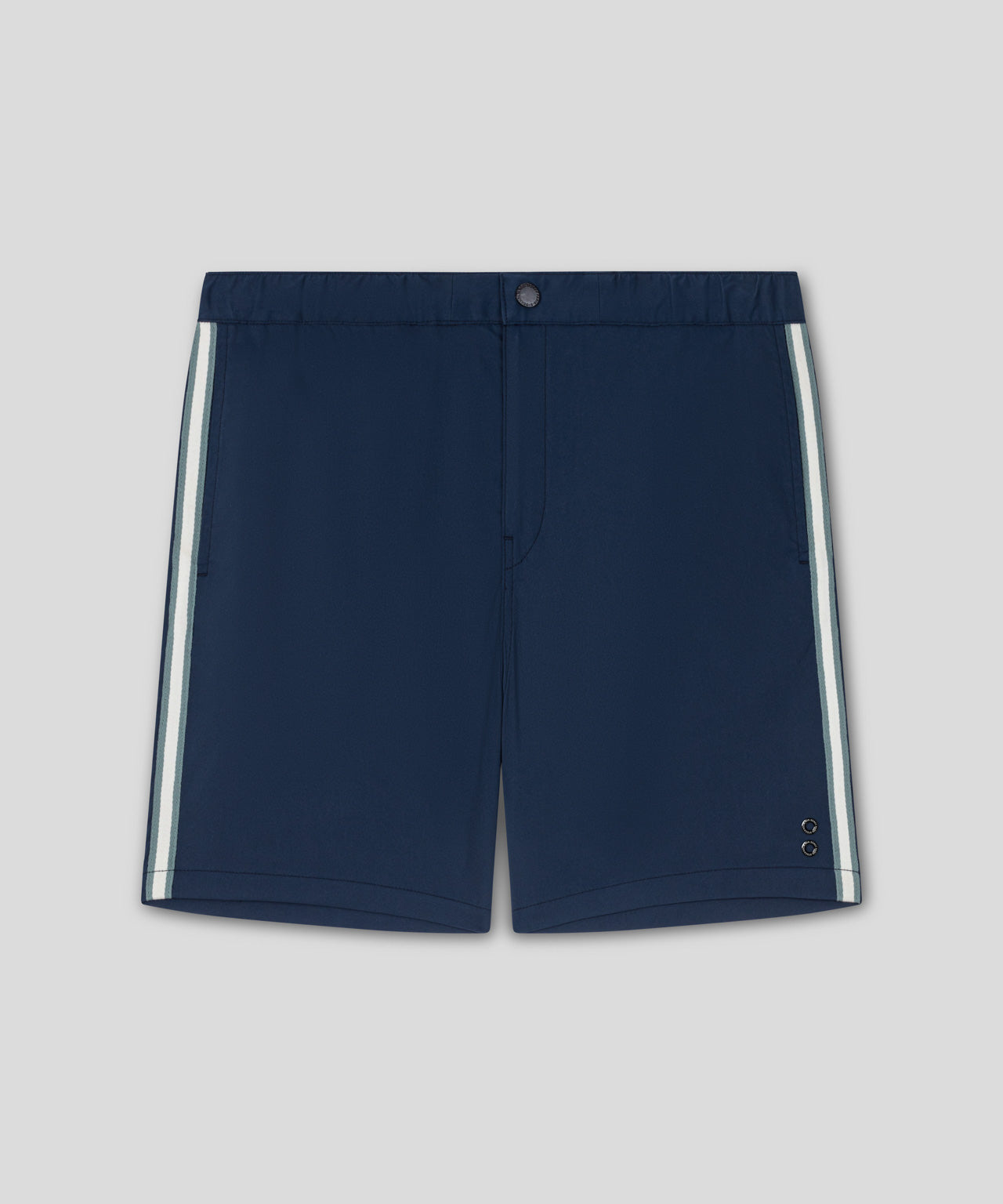 Ron Dorff Short Chino Sport à Bandes Latérales Bleu Océan