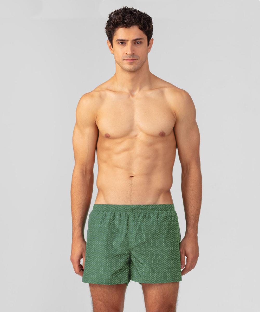 ron dorff Short de bain à motif nordique Vert cactus