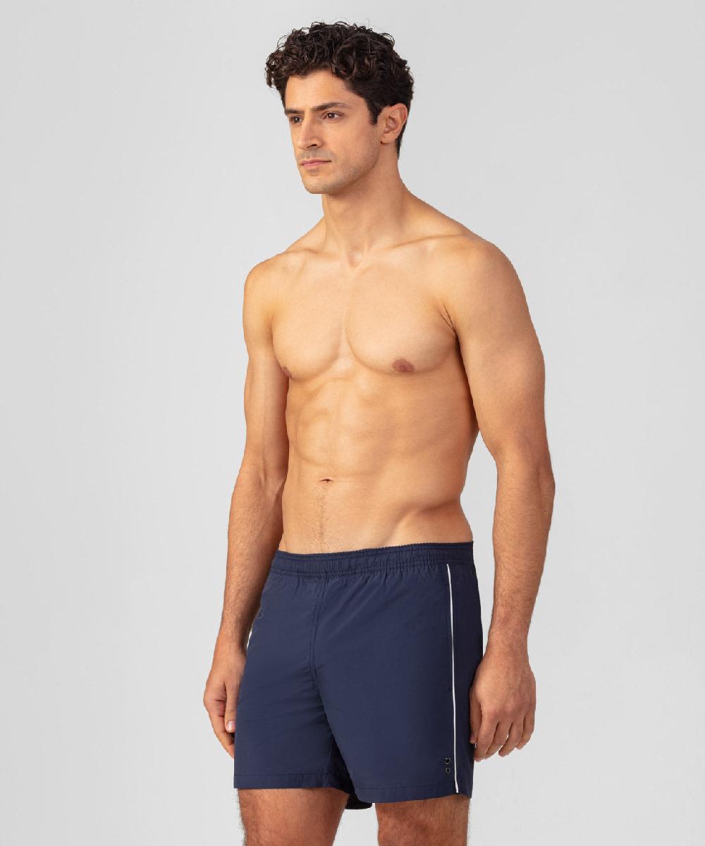 Ron Dorff Short De Bain Avec Bandes Latérales Bleu Océan