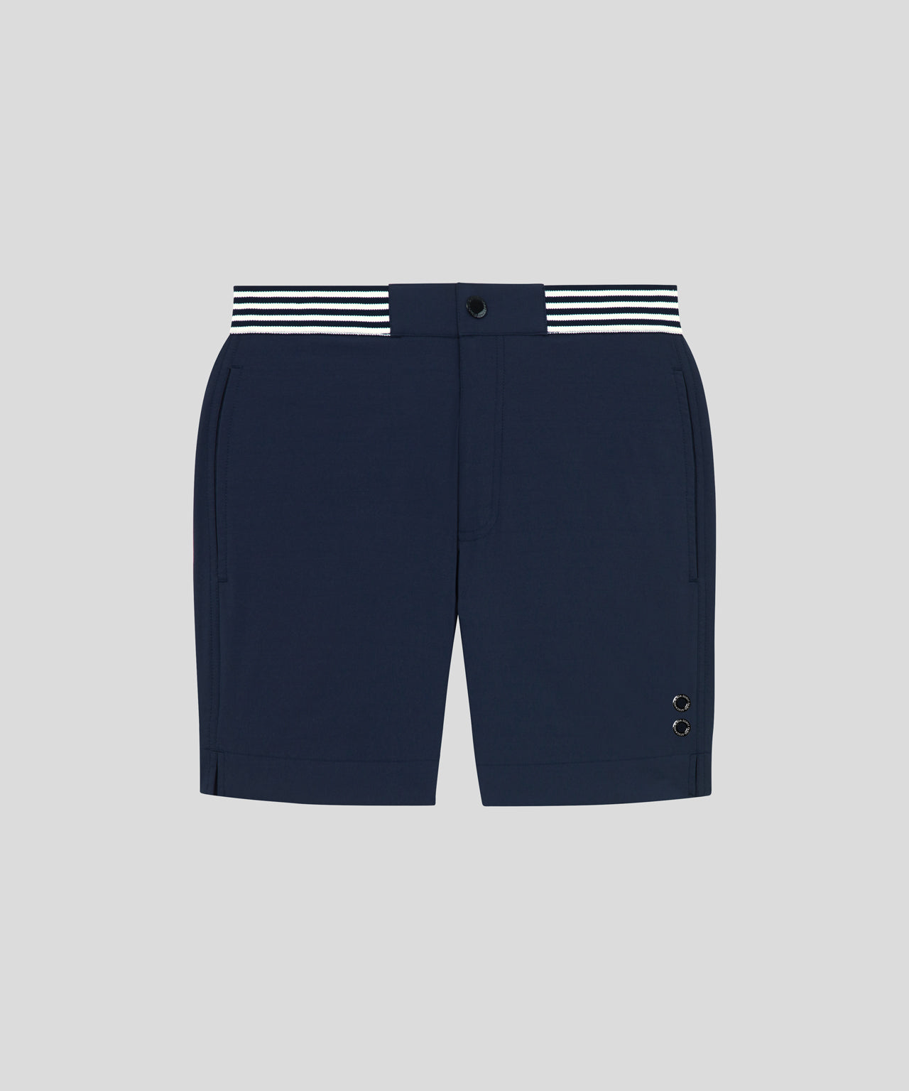 ron dorff Short de bain uni à ceinture élastique Bleu marine