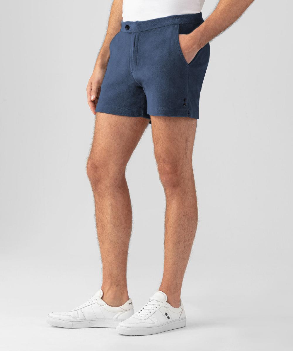 Ron Dorff Short De Tennis En Coton Terry Bleu Océan