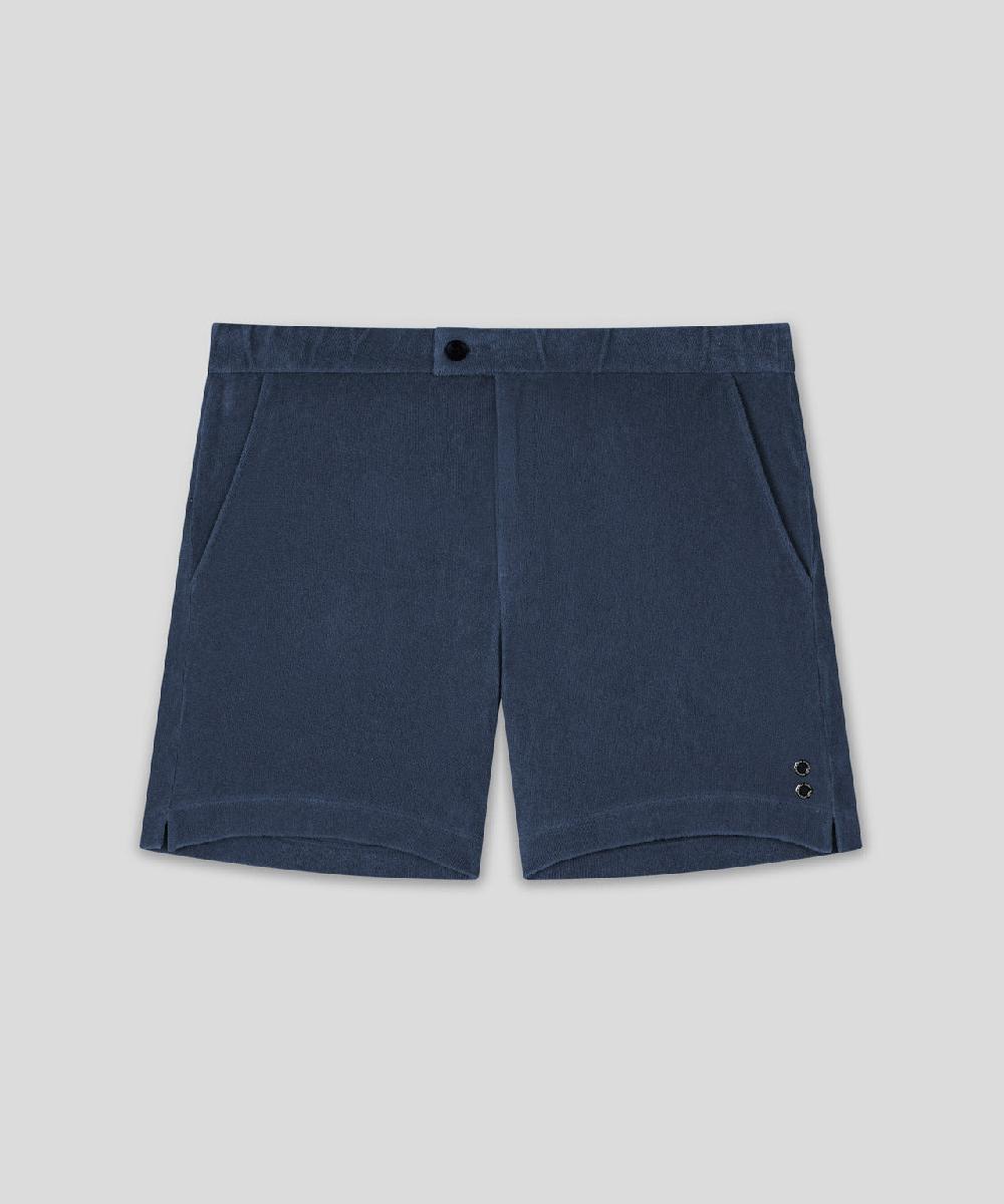 Ron Dorff Short De Tennis En Coton Terry Bleu Océan
