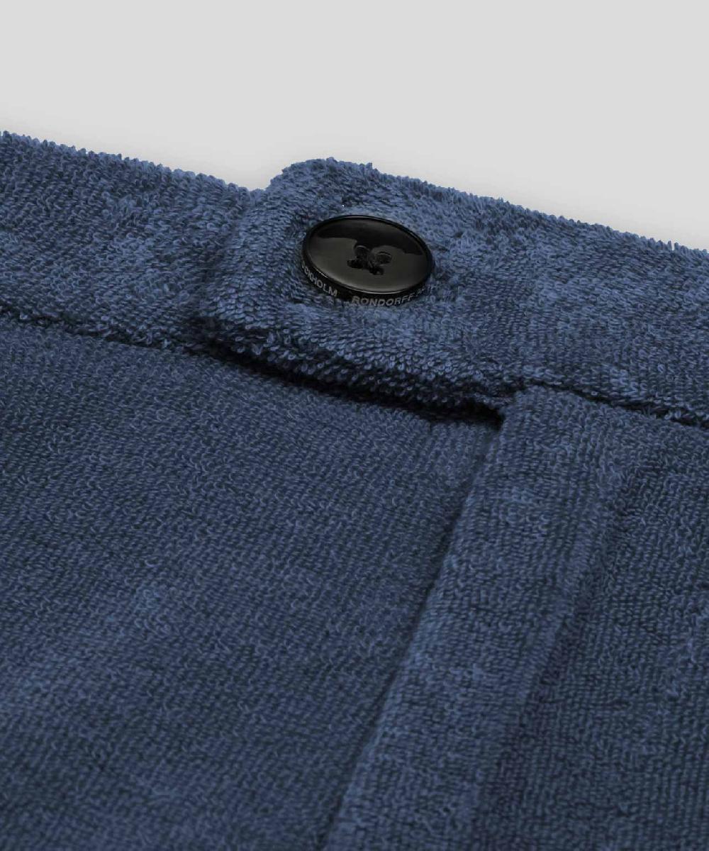 Ron Dorff Short De Tennis En Coton Terry Bleu Océan