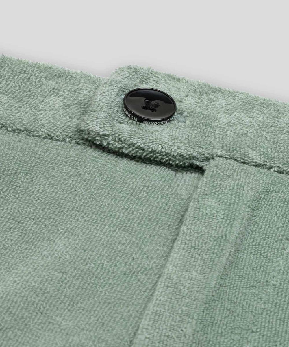 Ron Dorff Short De Tennis En Coton Terry Vert De Gris