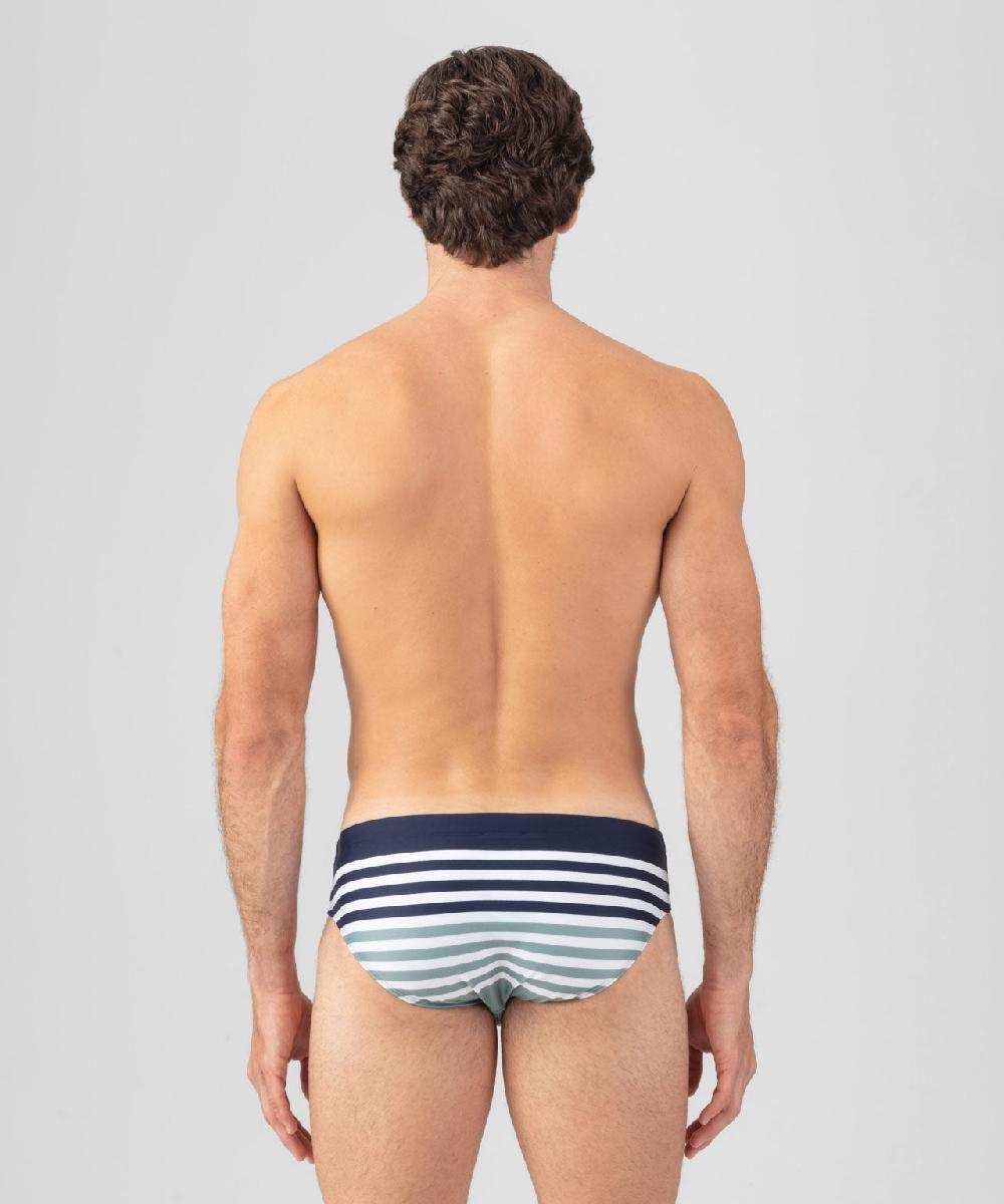Ron Dorff Slip De Bain à Rayures Multicolores Bleu Océan