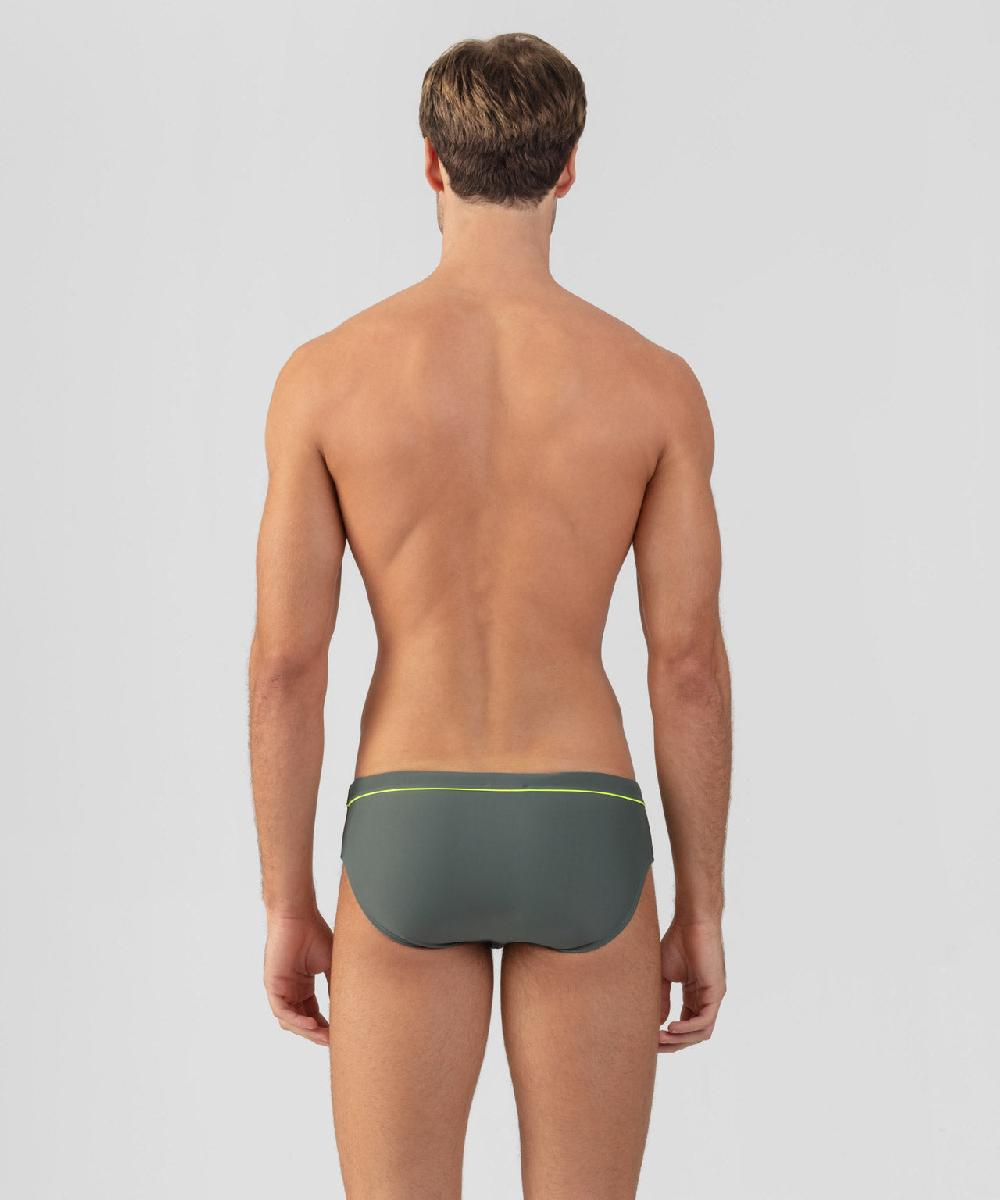 Ron Dorff Slip De Bain Avec Passepoil Vert Ombré/ Jaune Fluo