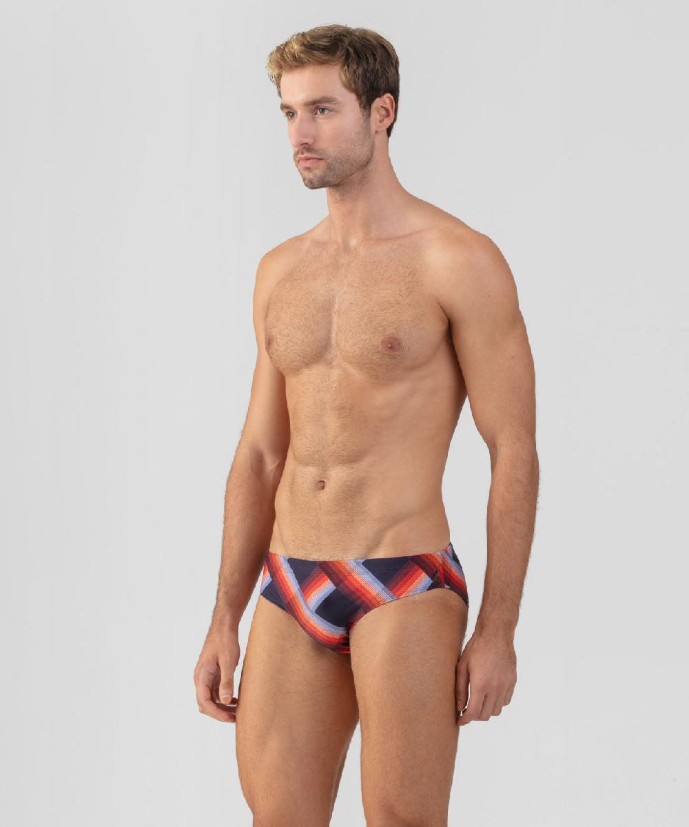 Ron Dorff Slip De Bain échancré à Larges Carreaux Bleu Marine