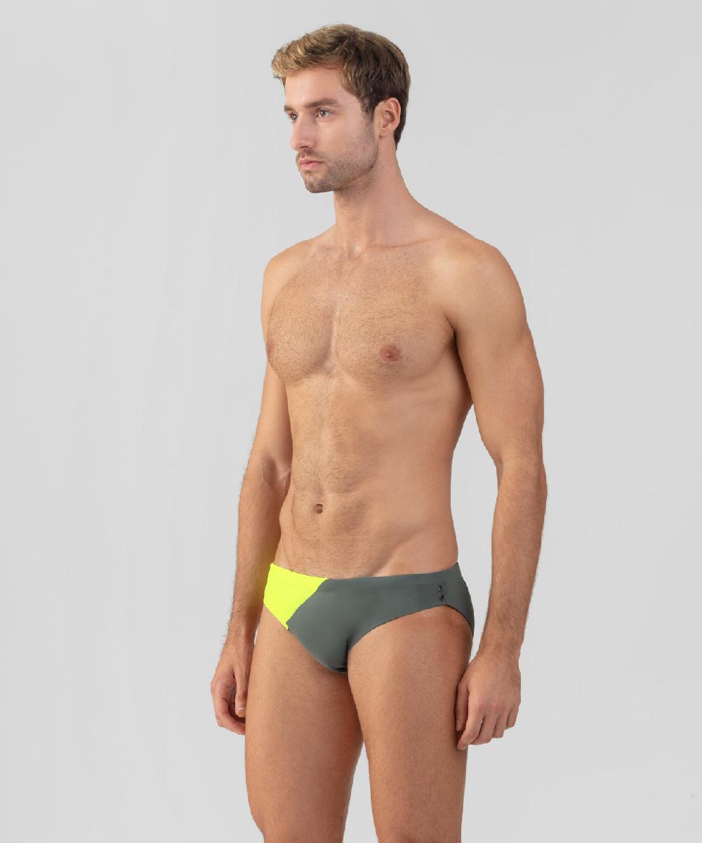 Ron Dorff Slip De Bain échancré Bicolore Vert Ombré/jaune Fluo