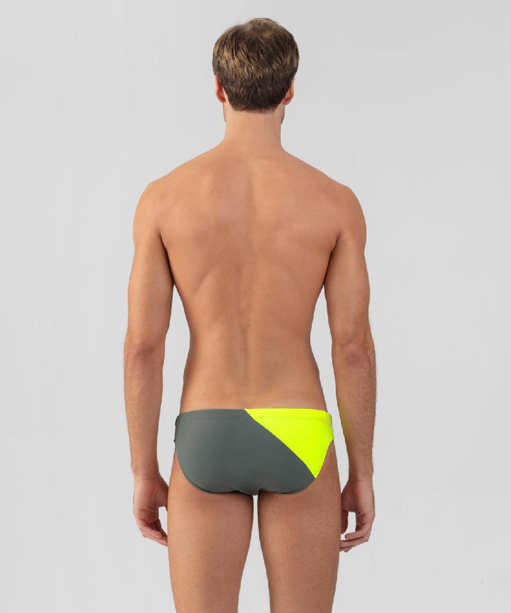 Ron Dorff Slip De Bain échancré Bicolore Vert Ombré/jaune Fluo