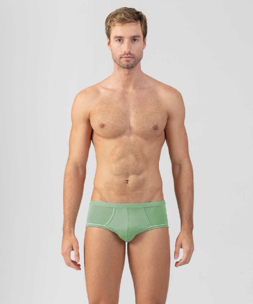 ron dorff Slip Y-Front avec passepoil Vert clair cactus