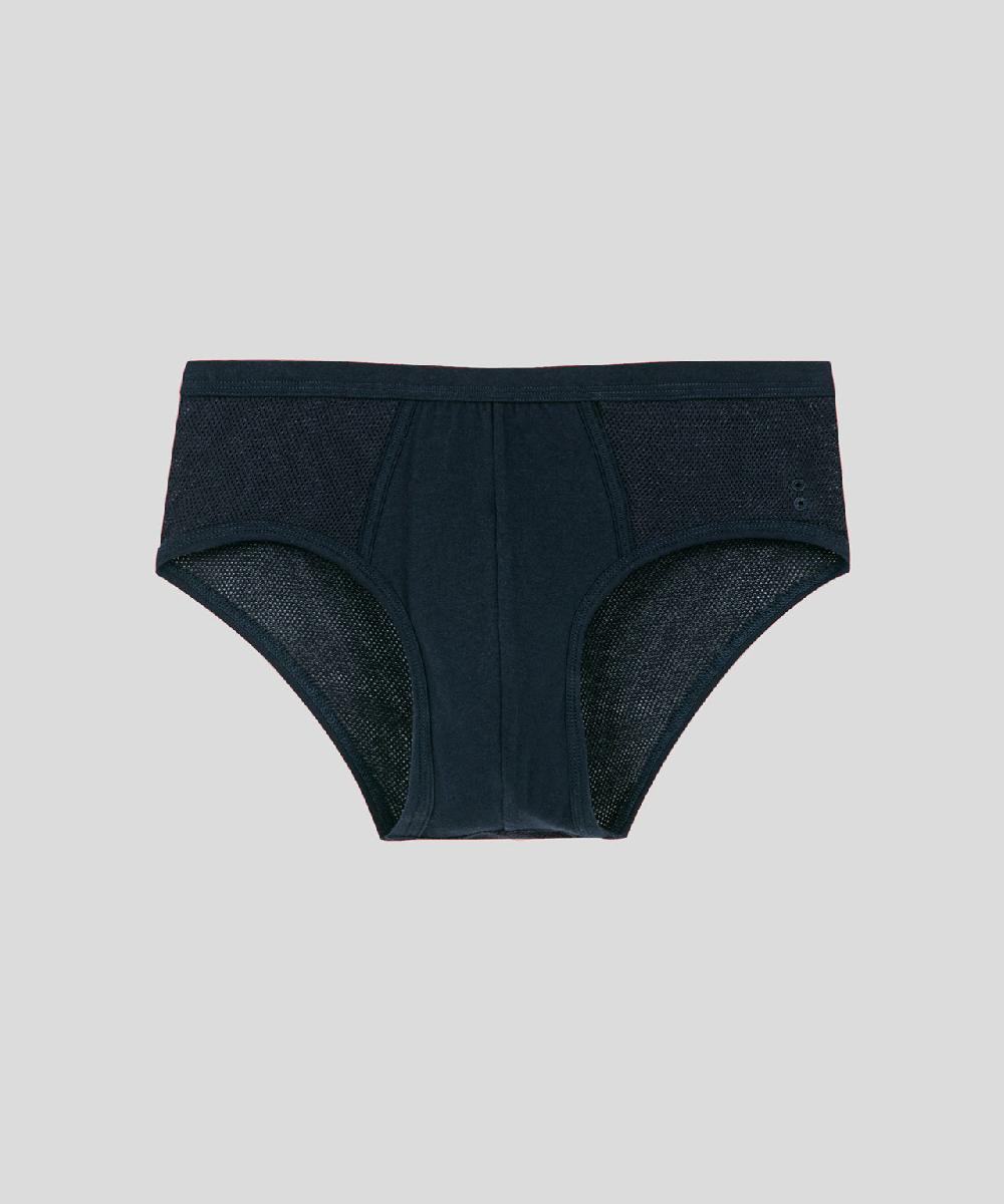 ron dorff Slip Y-front en filet de coton Bleu marine