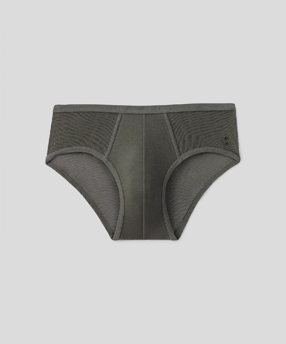 Ron Dorff Slip Y-front En Filet De Coton Vert Militaire