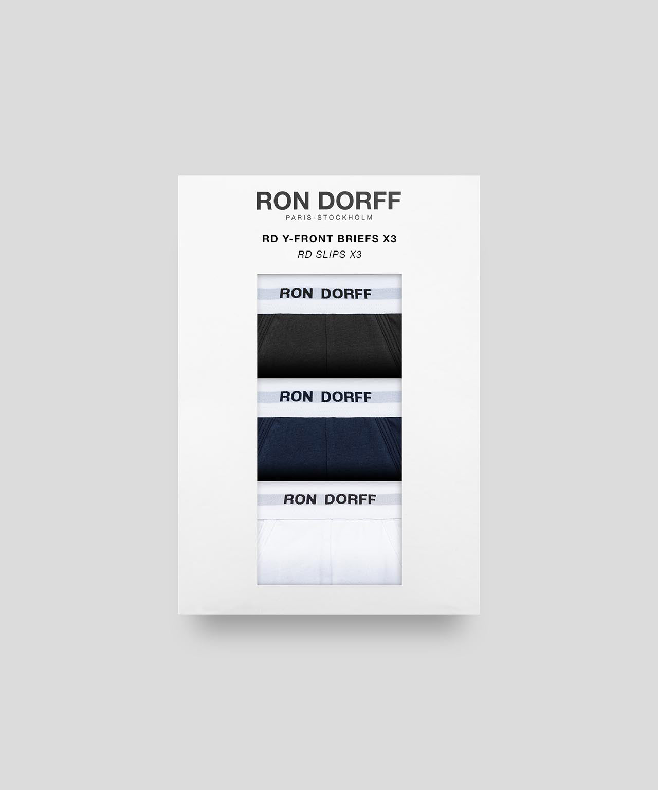 ron dorff Slips Y-front RON DORFF Kit Bleu marine/Blanc/Noir