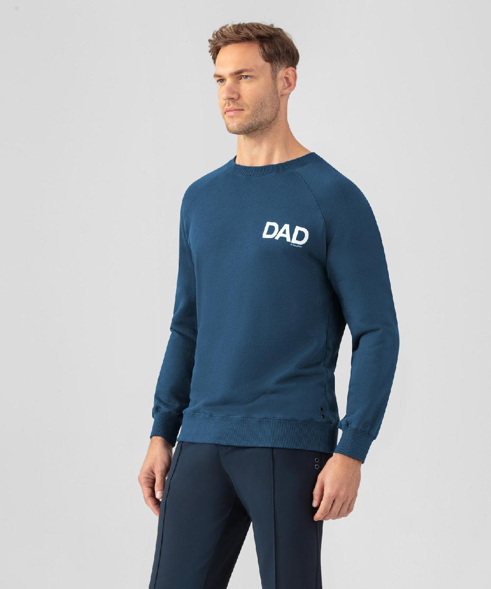 Ron Dorff Sweatshirt En Coton Organique "DAD" Bleu Profond